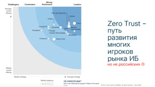 © 2018 Cisco and/or its affiliates. All rights reserved. Cisco Public
Zero Trust –
путь
развития
многих
игроков
рынка ИБ
но не российских L
 