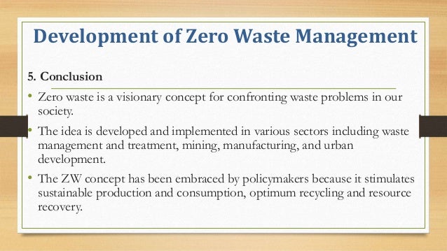 conclusion zero waste