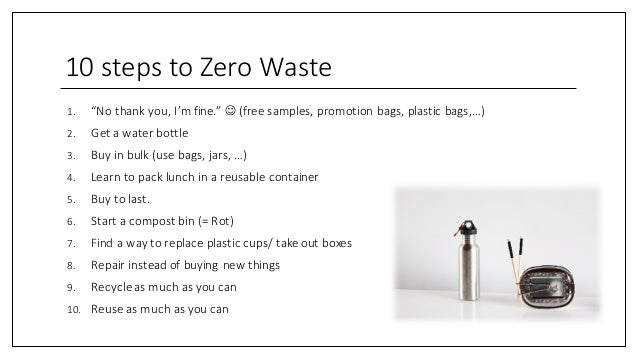 Zero waste lifestyle