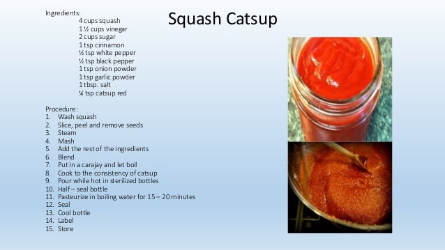 Food Preservation Recipes Procedure Food Preservation Recipes Procedure