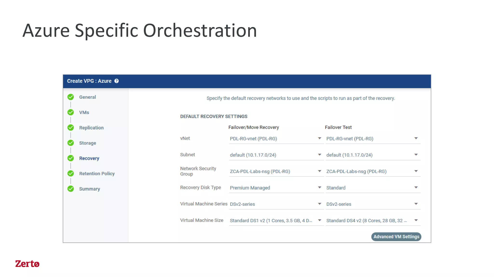 Azure Specific Orchestration
 