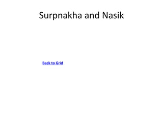 Surpnakha and Nasik
Back to Grid
 