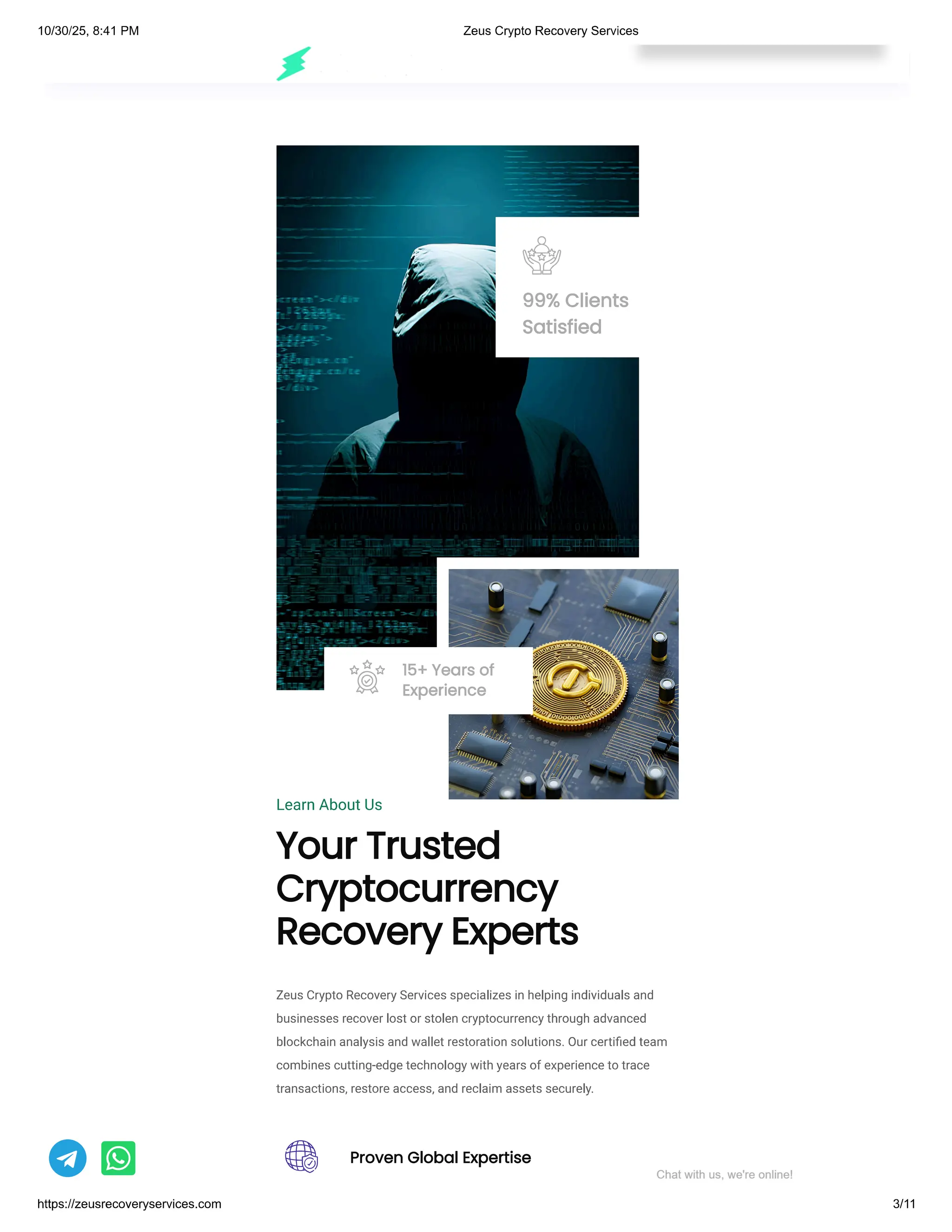 Best Crypto Recovery Company - contact Zeus Crypto Recovery Services | PDF