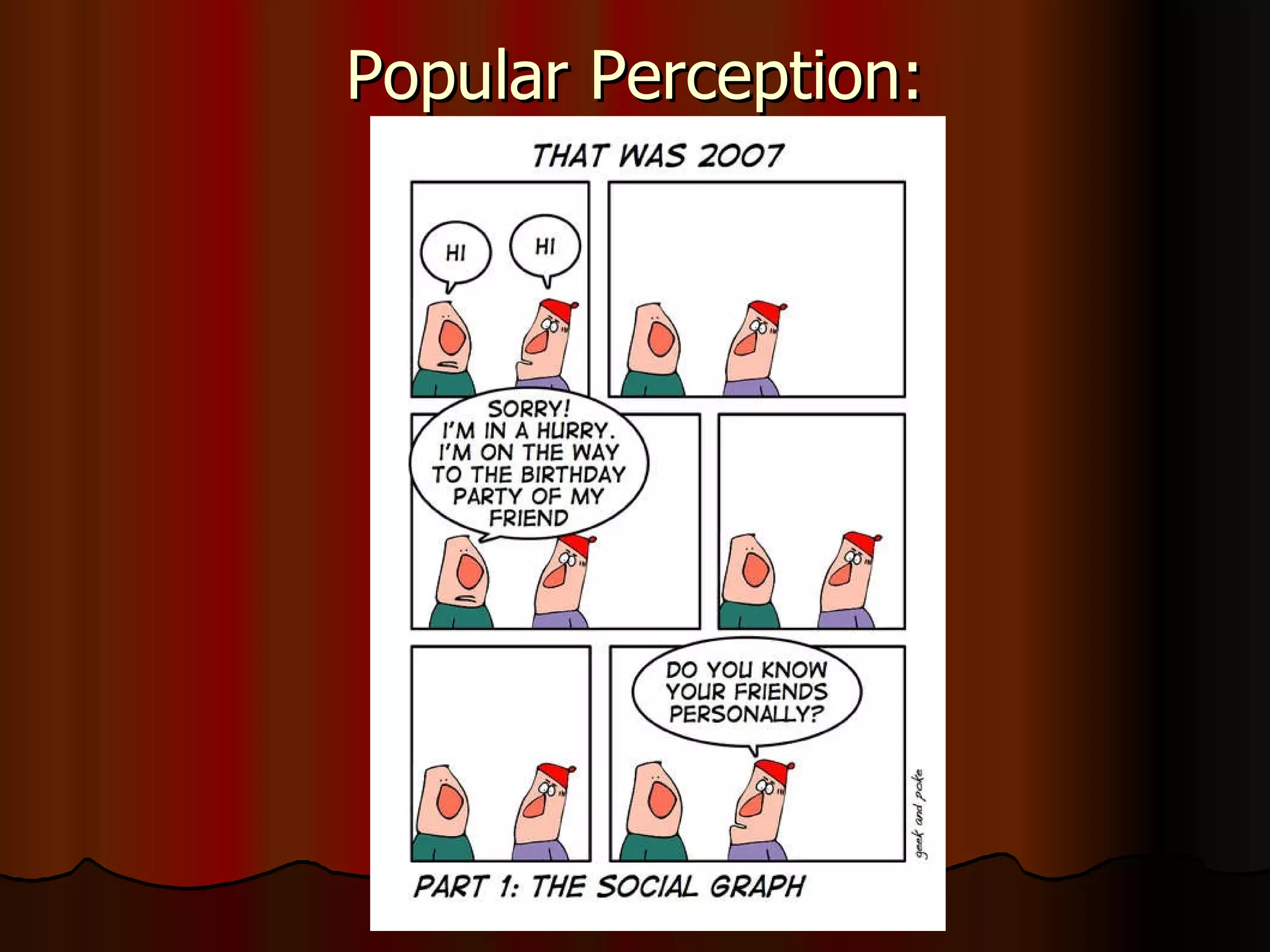 Popular Perception: 