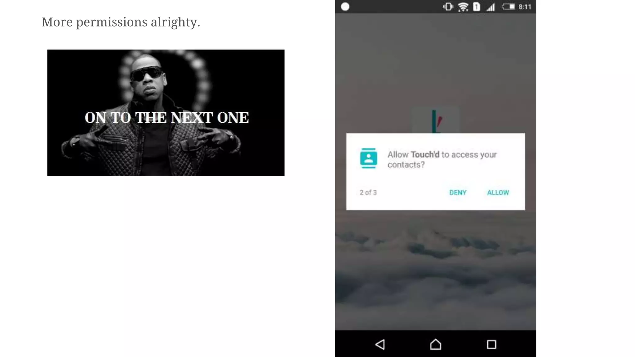 More permissions alrighty.
 