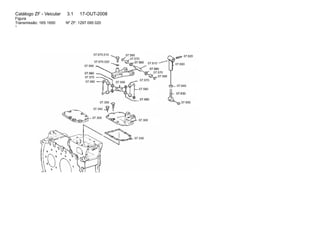 Catálogo ZF - Veicular 3.1 17-OUT-2008 
Figura 
Transmissão: 16S 1650 Nº ZF: 1297 095 020 
1 
07.670.010 
07.670.020 
07.590 
07.560 
07.570 
07.580 07.550 
07.570 
07.580 
07.560 
07.580 
07.570 
07.560 07.610 
07.560 
07.570 
07.580 
07.620 
07.600 
07.640 
07.630 
07.350 07.650 
07.342 
07.300 
07.300 
07.330 
 