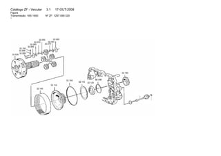 Catálogo ZF - Veicular 3.1 17-OUT-2008 
Figura 
Transmissão: 16S 1650 Nº ZF: 1297 095 020 
1 
32.100 
32.090 
32.030 32.080 
32.070 
32.050 
32.060 
32.050 
32.050 
32.070 
32.060 
32.040 
32.140 
32.110 
32.150 
32.112 32.120 
32.130 
32.160 
 