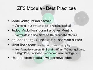 Zend Framework 2 - Best Practices