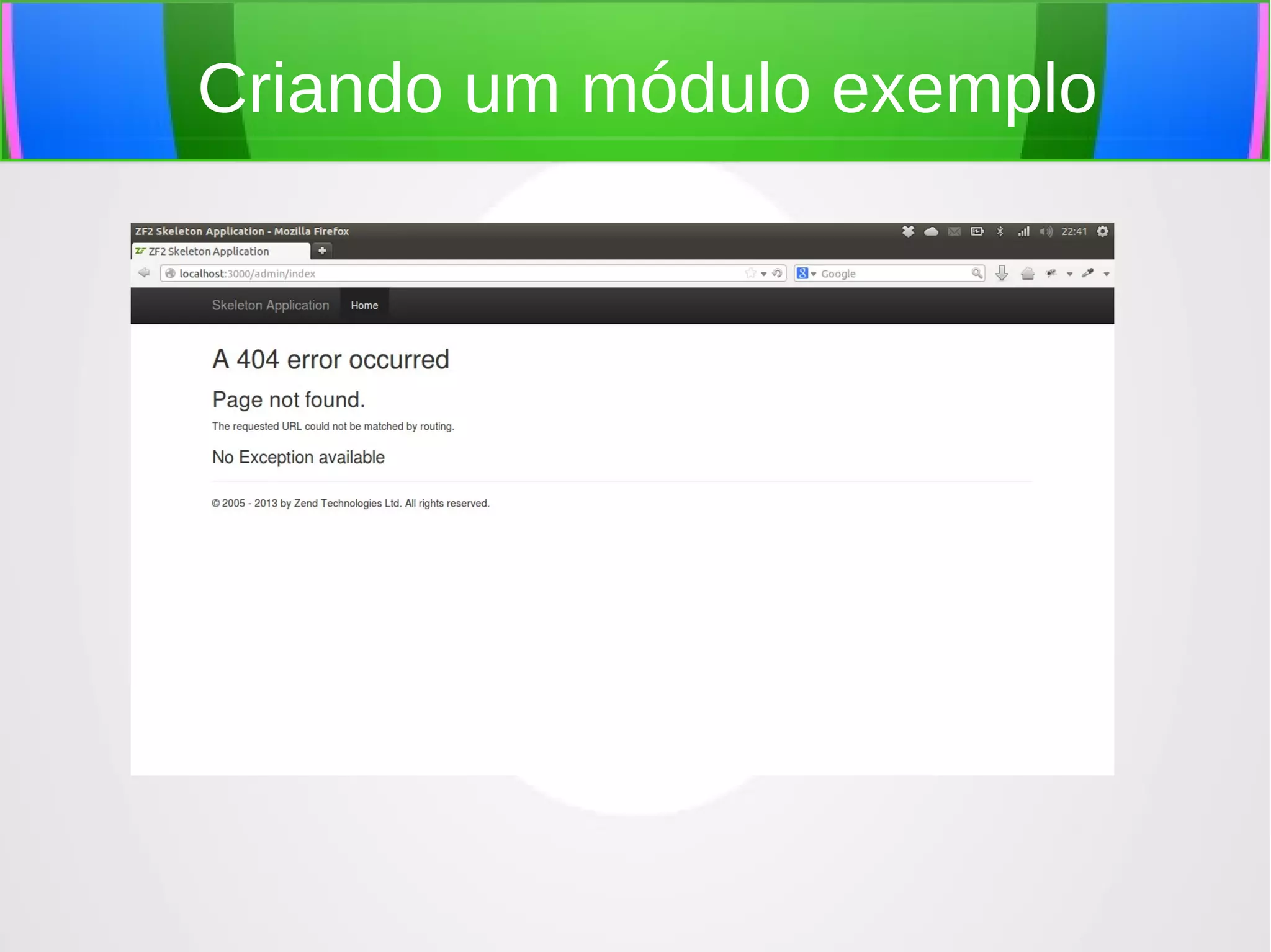 Criando um módulo exemplo

 