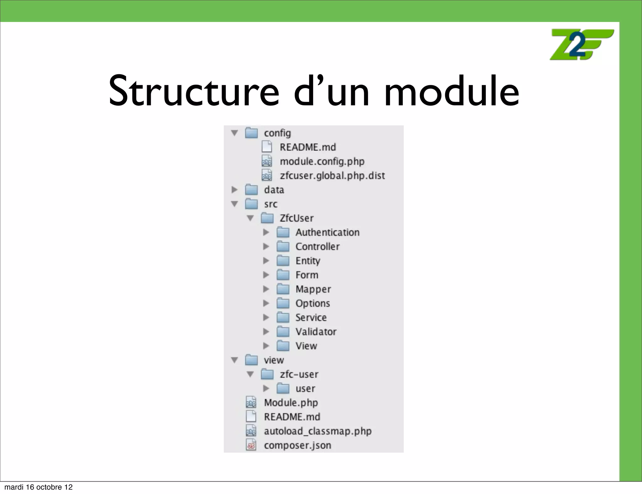 Structure d’un module




mardi 16 octobre 12
 