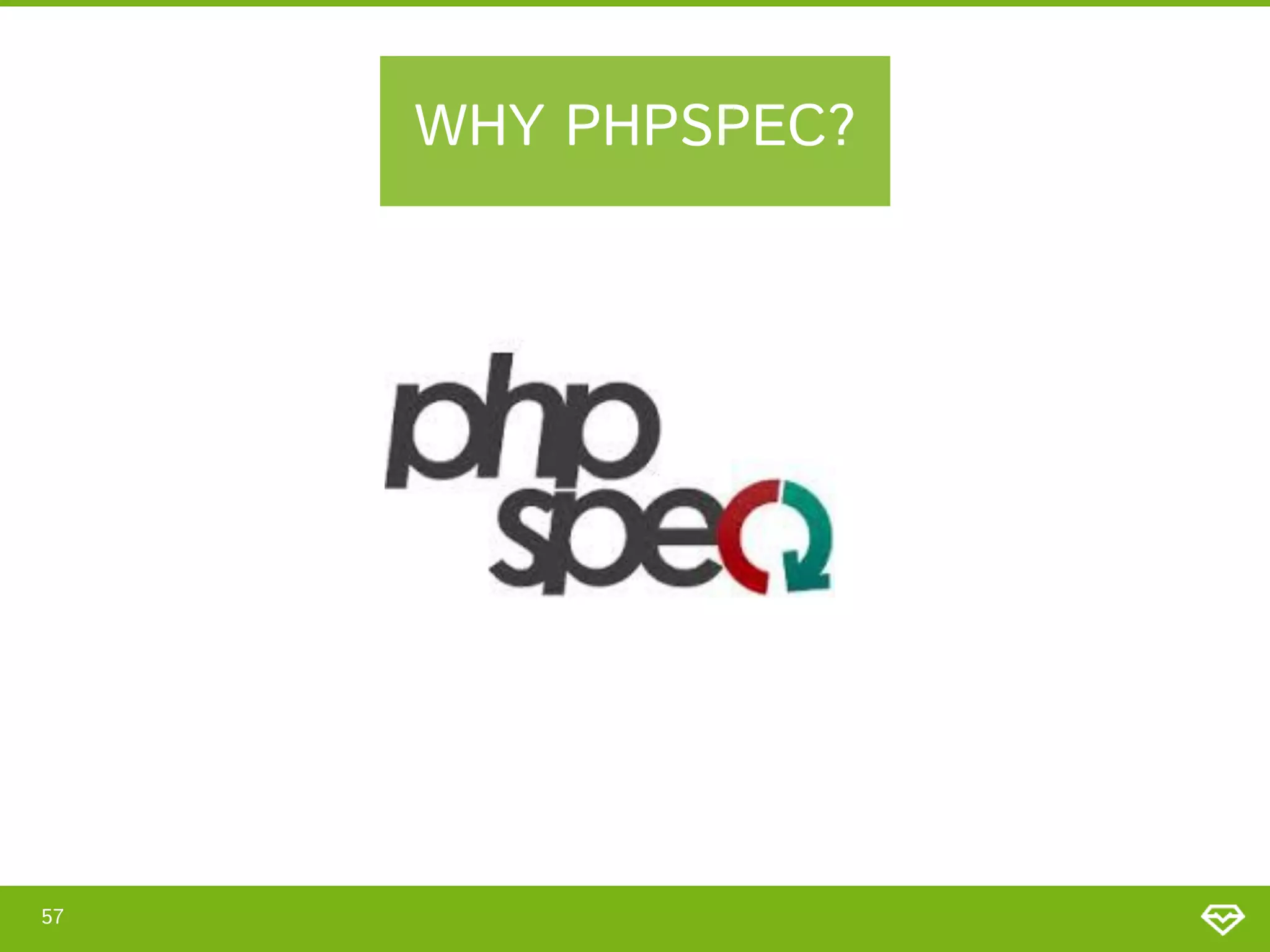 WHY PHPSPEC?

57

 