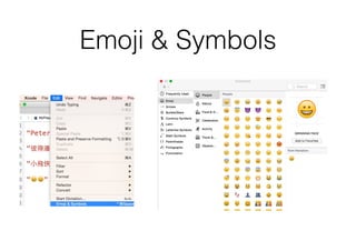 Emoji & Symbols
 
