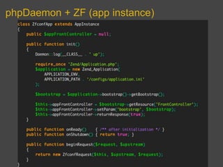 phpDaemon + ZF (app instance)
 