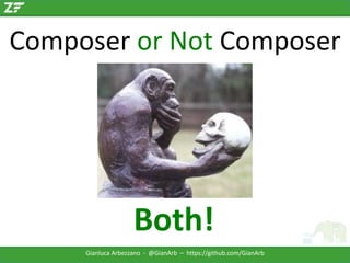 Composer or Not Composer

Both!
Gianluca Arbezzano - @GianArb – https://github.com/GianArb

 