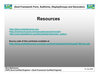 Zend Framework Form: Mastering Decorators Slide 25