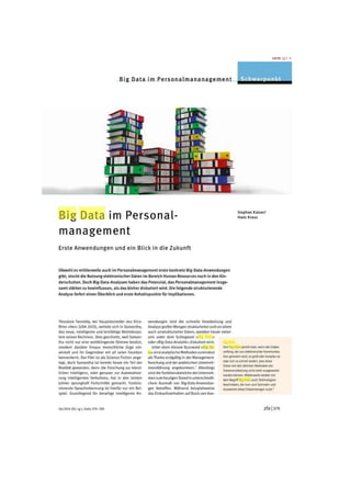 Big Data im Personalmanagement - People Analytics