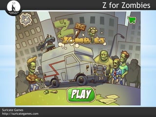 Suricate Games
http://suricategames.com
Z for Zombies
 