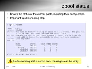 ZFS Tutorial USENIX June 2009 | PDF