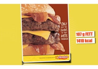 107 g FETT
                1410 kcal

  HARDEE´S
MONSTERBURGER
 