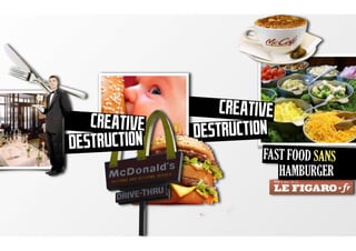 CREATIVE
   CREATIVE
              DESTRUCTION
DESTRUCTION             FAST FOOD SANS
                           HAMBURGER
 