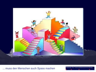 Zentrum für Unternehmensentwicklung
... muss den Menschen auch Spass machen
 