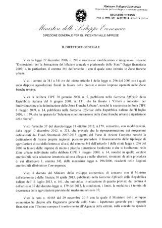 Zfu Campania: il Decreto del Ministero dello Sviluppo economico