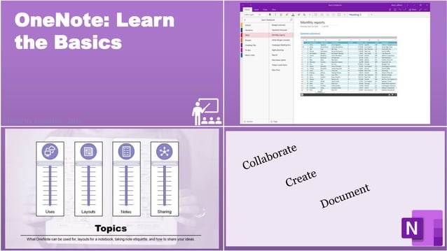 OneNote training sample | PPTX | Desktop Publishing | Computer Software ...
