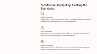 Zaha hadid Architects and contemporaryy architecture | PPTX