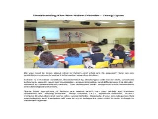  Zhang Liyuan Autism - Provides Affordable and Effective Treatments 