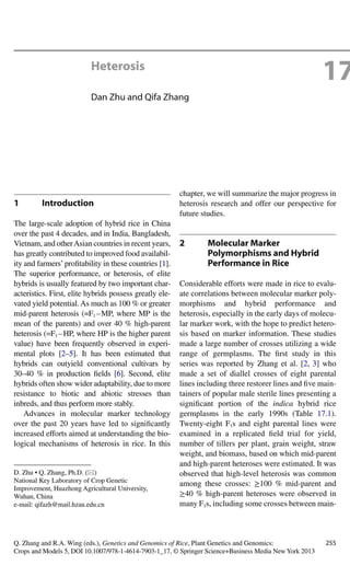 2013. Heterosis and Green Super Rice (GSR)  