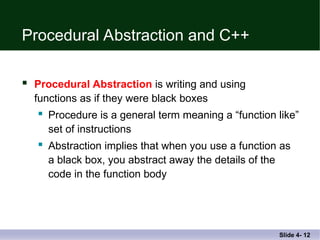 Procedural Abstraction and Functions That Return a Value.ppt