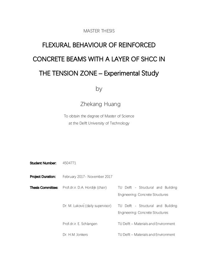 Flexural Behaviour Of Reinforced Concrete Beams With A Layer