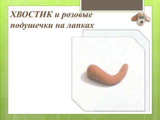 ХВОСТИК и розовые
подушечки на лапках
 