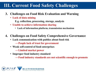China's Food Safety regulatory system: Achievements, Challenges and Suggestions