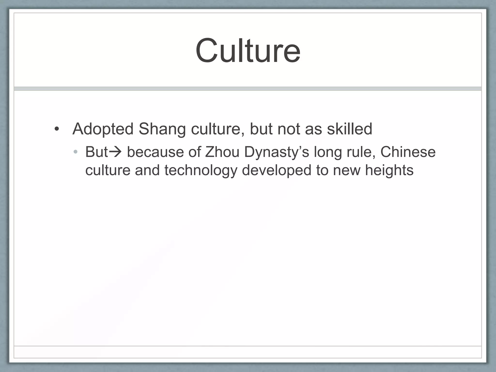 What Contributed To The Success And Longevity Of Zhou Rule