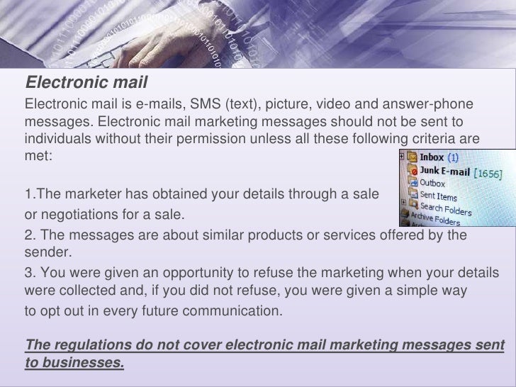 Privacy and Electronic Communications (EC Directive) Regulations 2003