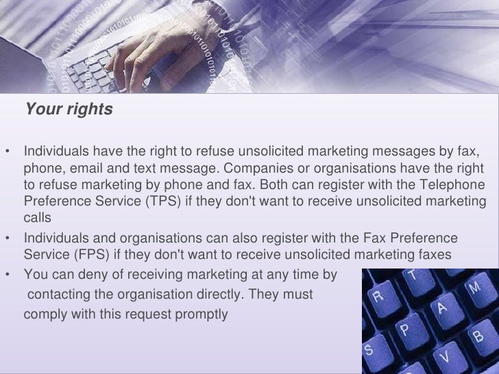 Privacy and Electronic Communications (EC Directive) Regulations 2003