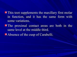Maxillary second and third molars | PPT