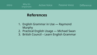 Comprehensive Guide to Active and Passive Voice in English Grammar | PPTX