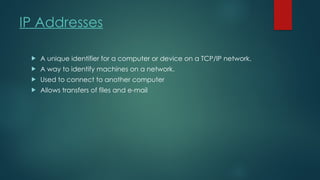 Basics of IP Addressing and Networking s | PPTX