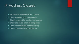 Basics of IP Addressing and Networking s | PPTX