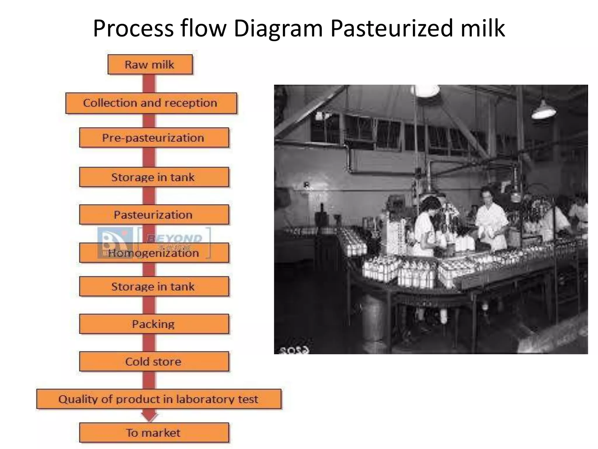 Process flow Diagram Pasteurized milk
 