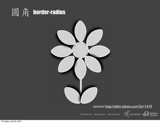 border-radius




                                          source: http://zibin.tehais.com/?p=1410


Thursday, July 29, 2010
 