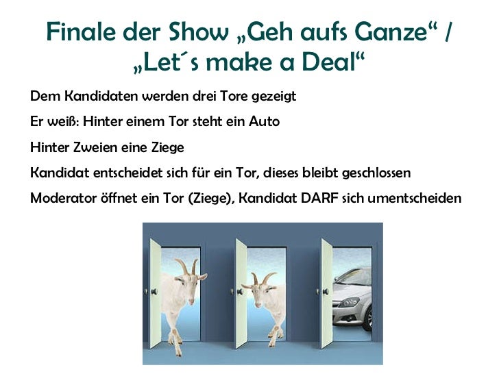 Das Ziegenproblem LГ¶sung Das Ziegenproblem LГ¶sung