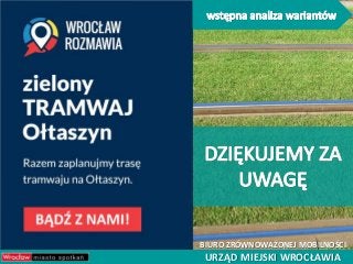 BIURO ZRÓWNOWAŻONEJ MOBILNOŚCI
URZĄD MIEJSKI WROCŁAWIA
 
