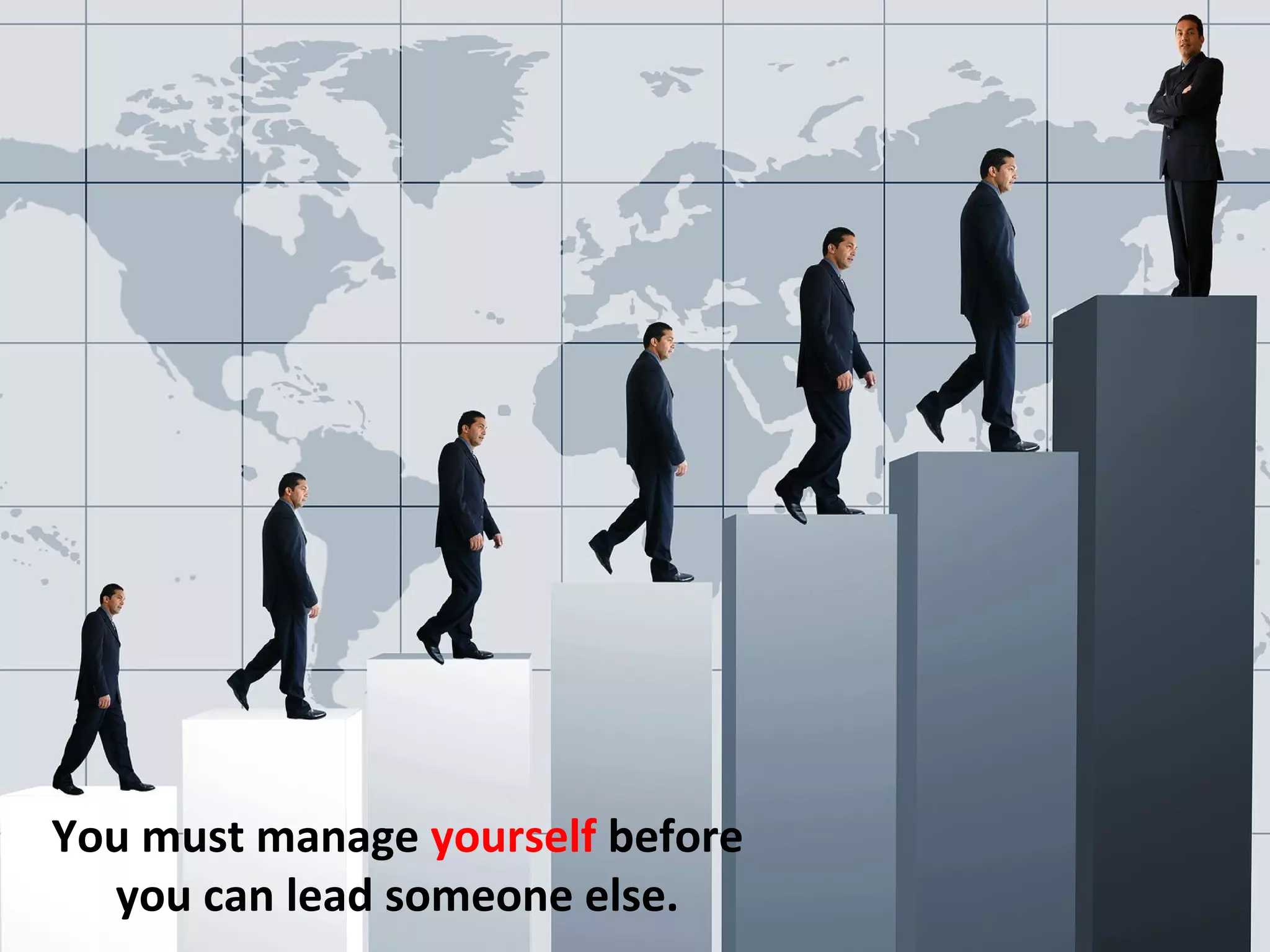 You must manage yourself before
  you can lead someone else.
 