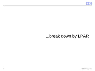 © 2015 IBM Corporation14
...break down by LPAR
 