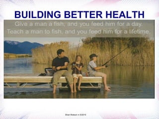 BUILDING BETTER HEALTH
Shari Watson rv 5/2015
 