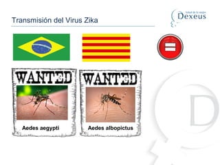 Aedes aegypti Aedes albopictus
Transmisión del Virus Zika
 