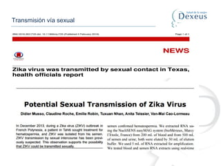 Transmisión vía sexual
 